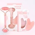 100% Natural Jade Gua sha Stone Board Massage Rose Quartz Guasha Plate Jade Face Massager Scrapers Tools For Face Neck Back Body. 