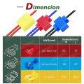 10/140PCS Quick Splice Disconnect Wire Connectors Kit Solderless Joint Cord Terminal Electrical Cable Connection 22-10 Awg Gauge. 
