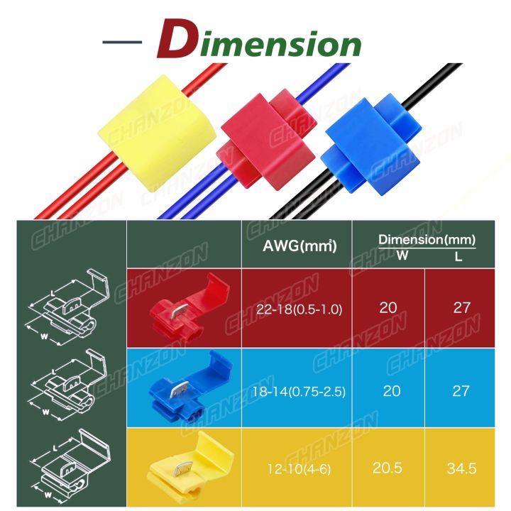 10/140PCS%20Quick%20Splice%20Disconnect%20Wire%20Connectors%20Kit%20Solderless%20Joint%20Cord%20Terminal%20Electrical%20Cable%20Connection%2022-10%20Awg%20Gauge%20-%20Image%202