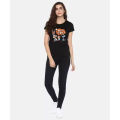 Ladies T-shirt Short Sleeve Crew Neck Soft Comfortable Fashion Print Top for Women.