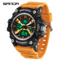 SANDA Three Screen Multifunctional Timing Watch Outdoor Waterproof Night Light Men's Watch SD3366-2.