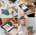 New Compatible with iPad Pro 11 Inch Case (M4, 5th Gen 2024) with Pencil Holder, Smart Cover with Protective Trifold Stand & Soft TPU Back, Auto Wake/Sleep, Support Pencil Pro, Black - Dark Blue - Green. 