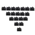 20Pcs Black Adjustable Plastic Cable Clamps Self Adhesive Car Cable Clips Wire Organizer. 