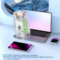 Transparent Wireless Gaming Mouse – Dual Mode 2.4G + Bluetooth Silent Rechargeable Ergonomic Mouse for PC & Mac.