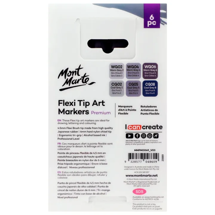 Mont%20Marte%20Flexi%20Tip%20Alcohol%20Art%20Markers%206pc%20-%20Grey%20Tones%20-%20Image%202