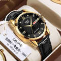 New dual fashion ultra-thin comfortable belt calendar luminous men's gifts business and leisure trend quartz watch.