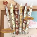 1 pis 0.5Mm Cute Cartoon Bear Press Neutral Pen Black ink Gel Pens Office Stationery School Kids Writing Supplies. 
