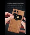 Samsung Galaxy S24 Ultra Soft Protective Card Insertion Bracket Leather Moblie Phone Case. 