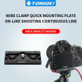 Camera Tether Cable Clamp Block Curve Tether with Arca Quick Release Plate Protector Tools for Camera SLR DSLR Tripod Ball Head.