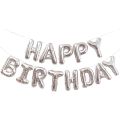 Colorful Birthday Foil Banner: Multicolor, Black, Red, Golden, Silver, Blue, and Pink Foil Birthday Banner Balloons- (Pack of 1 Pcs). 