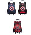 Cartoon School Bags with Trolley for boys Rolling backpack for school kids wheeled backpack children school trolley bag for boys Amour zii. 