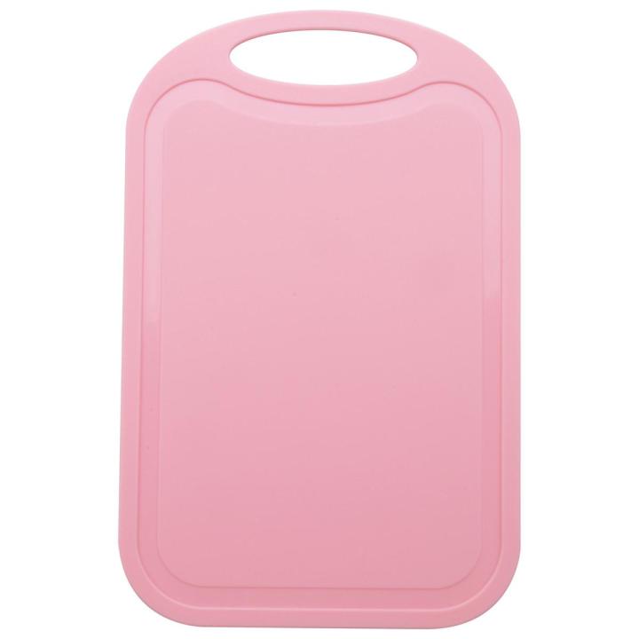 Plastic Chopping Block Vegetable Cutting Board With Hang Hole Pink