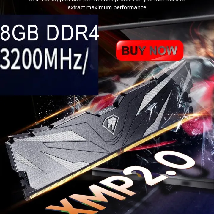 Netac DDR4 RAM 8GB 3200MHz Gaming Memory Support Motherboard Desktop DDR4 8gb ram for desktop