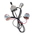 Guitar Wiring Harness Two Pickup 500K Pots 3-Way Toggle Switch Silver.