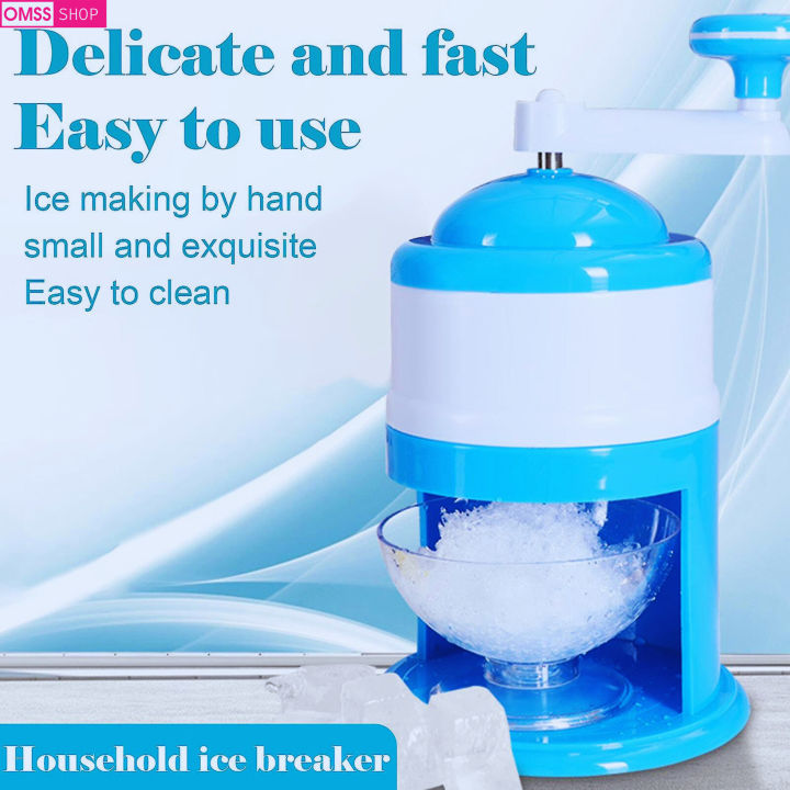 Portable Manual Ice Crusher Hand Crank Manual Ice Crusher Shaver Snow Cone Maker Machine