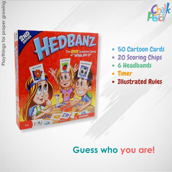 Quick Hedbanz 2nd Edition - Question Board Game by Chalkpencil