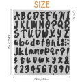 10 Sheets Letter Number Stickers for Mailbox, Door (Black, 1 Inch).