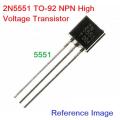 10Pcs- 5551 2N5551 2N-5551 Transistor 180V 0.6mA NPN Transistor TO-92 Bipolar Transistor BJT NPN General Purpose Amplifier 3 Pin Leads Transistor. 