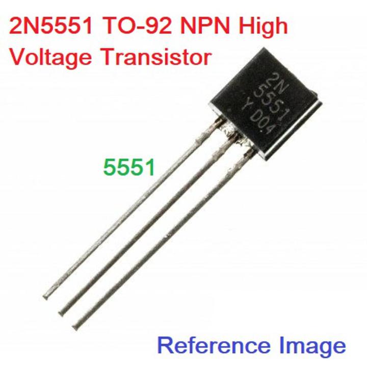 10Pcs- 5551 2N5551 2N-5551 Transistor 180V 0.6mA NPN Transistor TO-92 Bipolar Transistor BJT NPN General Purpose Amplifier 3 Pin Leads Transistor