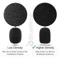 BlueWow Black Mic Protector Replacement Headset Foam Covers Windscreen Windshield Sponge Covers Microphone Cover for Meeting Mic [ZX01]. 