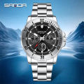SANDA Simple Multi pointer Workplace Business Personalized Quartz Watch Successful Men's Watch SD3266-2.