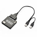 SATA Cable for Laptop SSD 2.5 Inch Desktop HDD External Hard Drive USB 2.0 Adapter With Power Supply Port for OS,for Windwos Demoo.