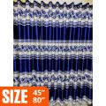 Curtain Porda Synthetic curtains Indian porda window protector 45*80 inch Deep blue and white art 4 kuchi curtain - Porda.
