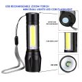 Rechargeable Flashlights Torch Led Usb Portable Torches 3 Modes - Convenient And Portable Lighting Solution With Usb Rechargeable Battery. 