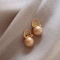 Retro Fashion Pearl Earrings Basic Pearl Ball Drop Earrings Simple Piercing Earrings. 