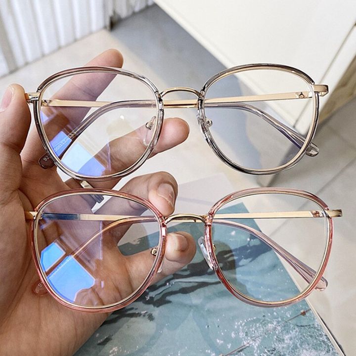 1Pc Retro Anti Blue Ray Computer Glasses Women Round Eye Glass Men
