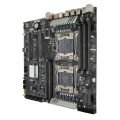 DDR4 Motherboard, Channel E ATX Motherboard X99 DUAL F2 10 SATA3.0 LGA2011 V3 V4 with 2 Gigabit NIC for Desktop PC. 