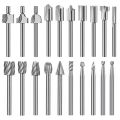 （New）20Pc H Router Carbide Engraving Bit for Dremel Router Bit et 1/8 Inch(3mm) hank for Dremel Proxxon Rotary Tool. 