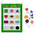 Foldable Pocket Chart Recognition Educational 12 Pockets Shape Color for Home Toddlers.