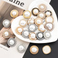 Metal pearl buttons, small fragrance, diamond buttons, coats, windbreakers, sweaters, cardigans, high-end luxury, round decorations.