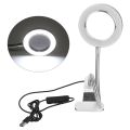 2X Desk Table Top 8X Magnifying Glass Beauty Nail Salon Tattoo Magnifier Lamp Light. 