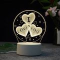【Cathery Baby Store】LED Lamp Acrylic Night Lights Novelty Illusion Night 3D Illusion Table Lamp For Home Decorative Light #15. 