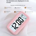 LED Display Time Alarm Clock Night Lights Thermoeter Lamp Snooze Rectangle Function Desk Clocks(Multicolor).