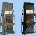 6 Pocket Foldable Hanging Bag 3 Layers Folding Shelf Bag Purse Handbag Organizer With free Hanger.