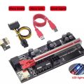 Newest VER010s USB 3.0 PCI-E Riser VER 010S Express 1X 4x 8x 16x Extender Riser Adapter Card SATA 15pin to 6 pin Power Cable. 