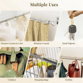 Shower Curtain Rings Hooks Rust Proof Hooks Anti-Drop Round Shower Rings, for Curtain,Gold. 