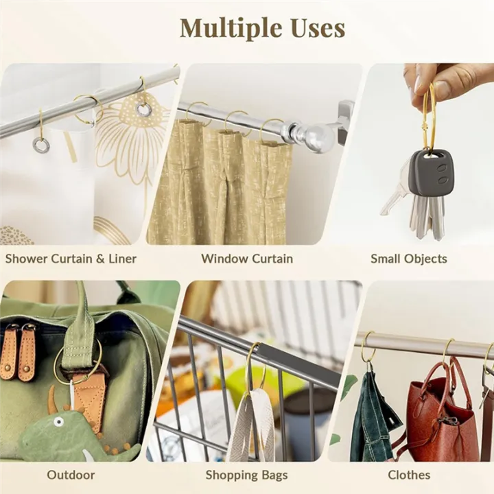 Shower%20Curtain%20Rings%20Hooks%20Rust%20Proof%20Hooks%20Anti-Drop%20Round%20Shower%20Rings,%20for%20Curtain,Gold%20-%20Image%203
