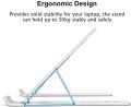Adjustable Laptop Stand, Portable Aluminum Laptop Riser Laptop Holder, Foldable Ventilated Cooling Notebook Stand. 