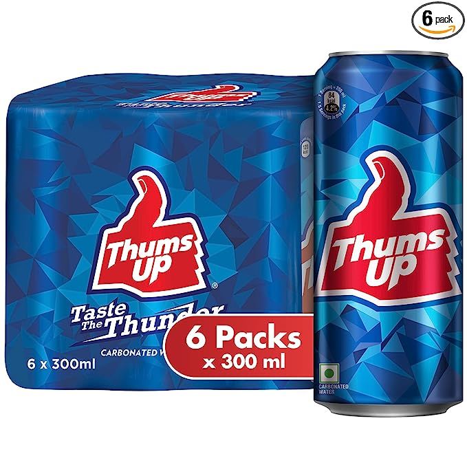 Thums Up Soft Drink Can, 300 ml 6pcs