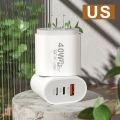 Universal Portable EU/US Plastic 40W USB-C Fast Charging Plug Premium Compatible Lightweight 3 Ports Travel Charger PD Power Adapter. 