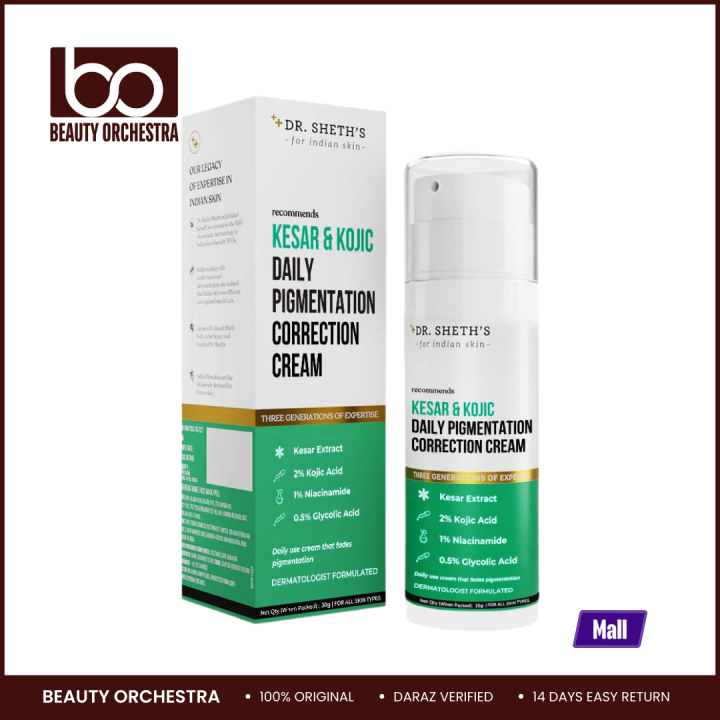Dr. Sheth's Kesar & Kojic Daily Pigmentation Correction Face Cream - 30g