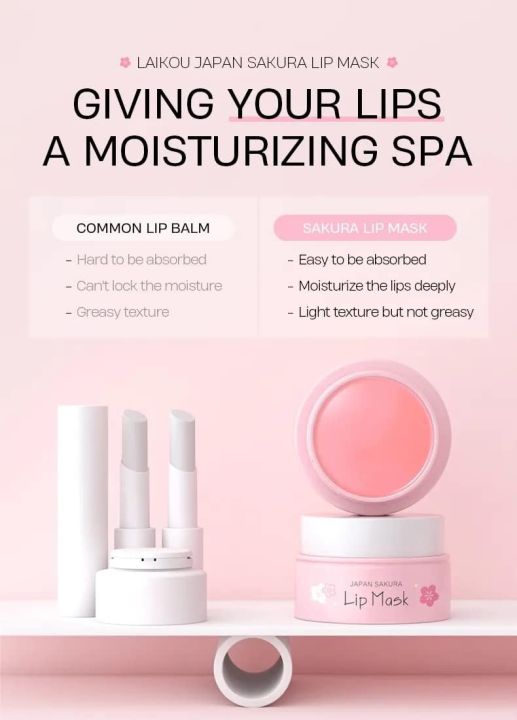 %E3%80%BD%EF%B8%8F%20LAIKOU%20Japan%20Sakura%20Lip%20Mask%20Diminishing%20Lip%20Lines%20Cherry%20blossoms%20Remove%20Wrinkle%20Cream%20Repairing%20Smoothing%20Lip%20Balm%208g%20-%20Image%208