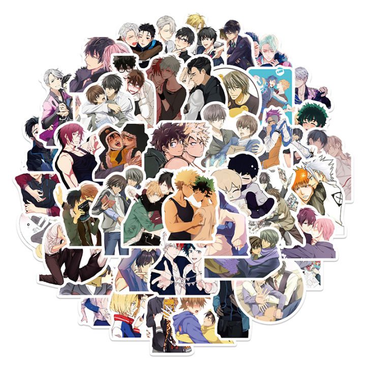 【Best Price Guaranteed】 50pcs Japan BL; yaoi For Skateboard Bicycle Backpack Stickers
