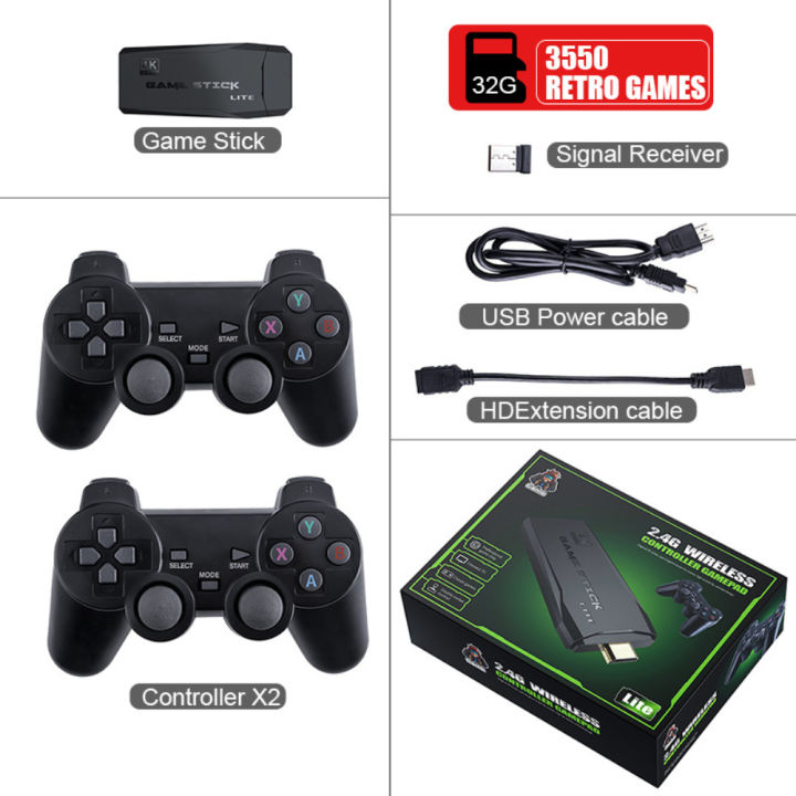 Video game console 4K 2.4G wireless 10000 games 64GB gamepad TV home controller for PS1/GBA/MD
