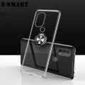 Phone Case Motorola E40 Back Cover Soft Clear Transparent Shockproof Car Magnetic Holder Ring Cover For Moto E40 Case. 