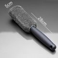 Portable Microfiber Wheel Tire Rim Brush Set Car Wheel Wash Cleaning for Car Wash with Plastic Handle Auto Washing Cleaner Tools. 